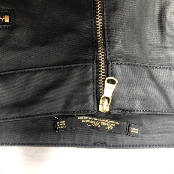 ZARA WOMAN black with gold accents mini skirt 10 - Picture 8 of 11